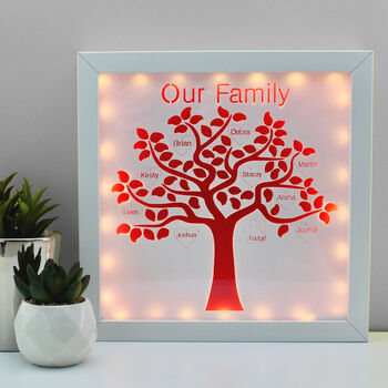 'Our Family' Personalised Family Tree Picture Light, 6 of 12