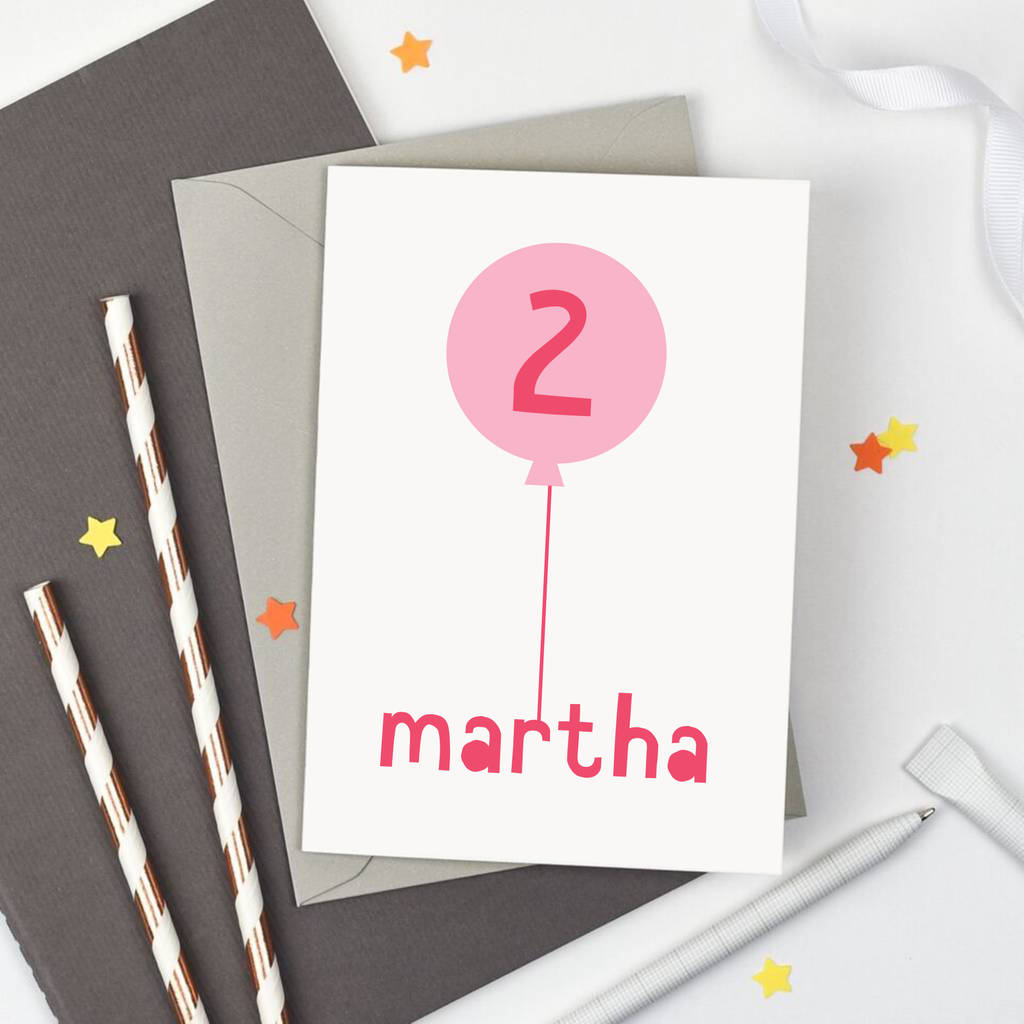 Personalised Birthday Balloon Card, 1 of 8