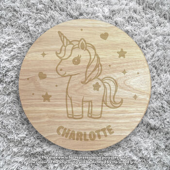 Personalised Wooden Unicorn Toddler Step Stool, 8 of 9