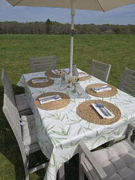 Wild Bamboo Outdoor Tablecloth With Parasol Hole, 2 of 6