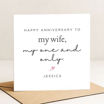 Anniversary Card Personalised For Wife, 2 of 7
