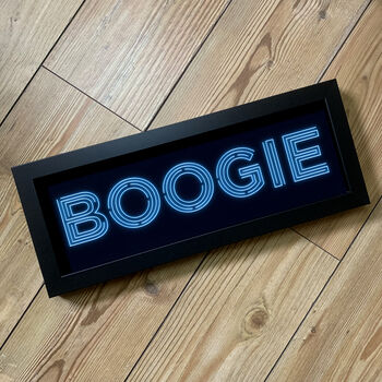 Personalised Framed Neon Sign Style Print, 2 of 5