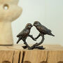Limited Edition Solid Bronze Lovebirds, 8th Anniversary, thumbnail 4 of 9