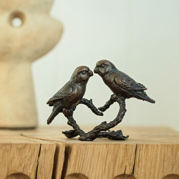 Limited Edition Solid Bronze Lovebirds, 8th Anniversary, 4 of 9