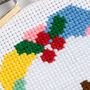 Christmas Pudding Cross Stitch Kit Three Inch Hoop, thumbnail 3 of 5