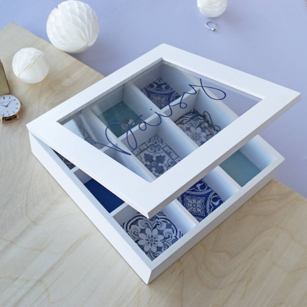 Personalised White Wooden Jewellery Box By Solesmith