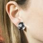 Gold Plated Silver Hammered Round Clip On Earrings, thumbnail 5 of 8