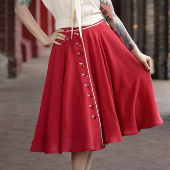 Rita Skirt In Hampton Green Vintage 1940s Style, 2 of 2