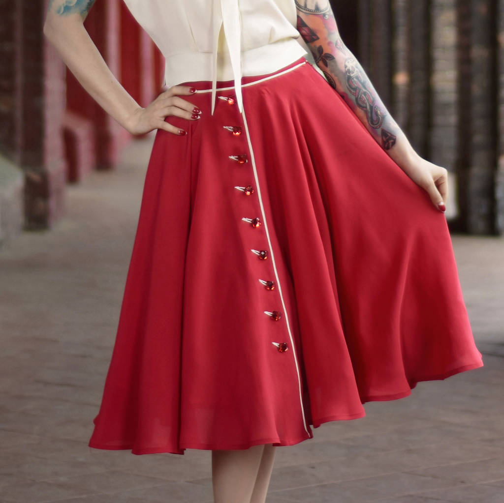 Rita Skirt Authentic Vintage 1940s Style, 1 of 7