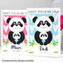 Personalised Panda Mummy Valentine's Card, thumbnail 7 of 8