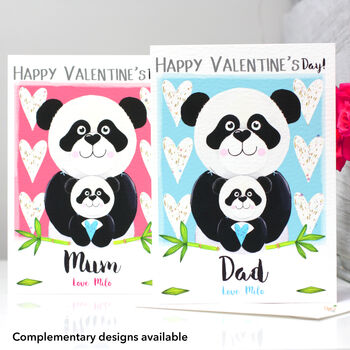 Personalised Panda Mummy Valentine's Card, 7 of 8