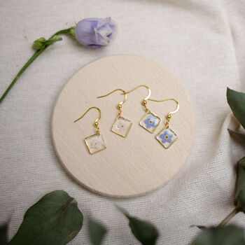 Forget Me Not Minimalist Silver Or Gold Earrings, 3 of 12
