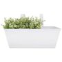 White Zinc Metal Balcony Planter With Flower Pot Holder, thumbnail 4 of 4