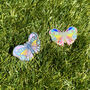 Pastel Rainbow Butterfly Enamel Pin Badge, thumbnail 9 of 10
