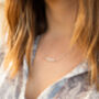 Minimal Sterling Silver Moonstone Necklace, thumbnail 2 of 5