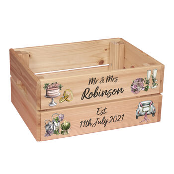 Personalised Wedding Confetti Or Display Crate, 2 of 2