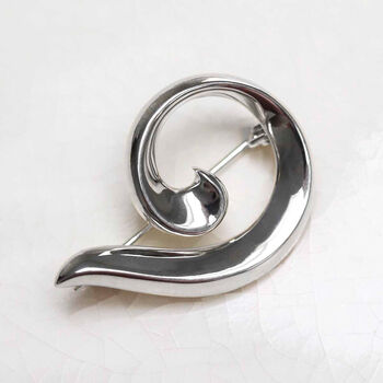 Sterling Silver Spiral Brooch, 8 of 10