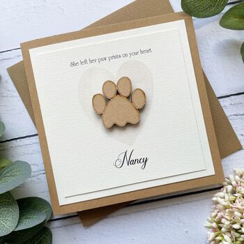 Pet Bereavement Card. Dog Or Cat, 4 of 5