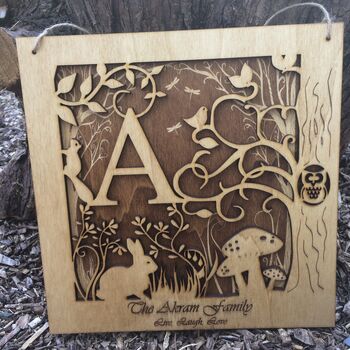 Personalised Woodland Letter Frame, 7 of 7