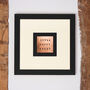 'Seven Happy Years' Hand Stamped Copper In Frame, thumbnail 3 of 4