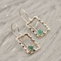Emerald Earrings, Sterling Silver Earrings, thumbnail 1 of 8