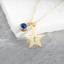 Personalised Star And Birthstone Crystal Necklace, thumbnail 4 of 6