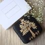 Black Silk Tree Embellished Clutch, thumbnail 2 of 3