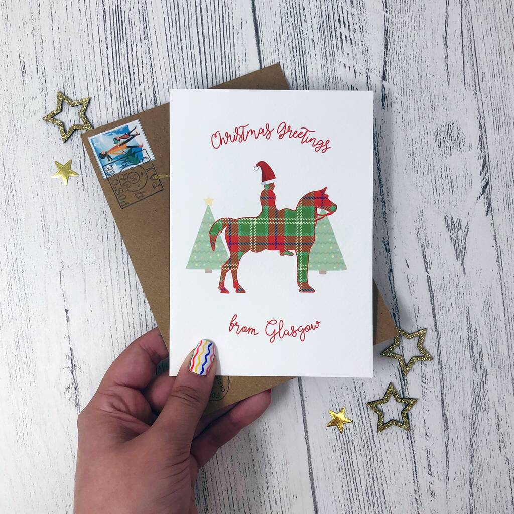 Charity Christmas Greetings From Glasgow Card By Xoxo Designs by Ruth