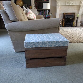 Vintage Style Apple Crate Seat, Three Inch Cushion, 2 of 10