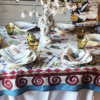 Bits And Bobs Linen Tablecloth, 4 of 12