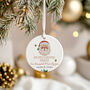 Personalised Ceramic First Christmas Engaged Tree Bauble In Various Designs, thumbnail 2 of 7