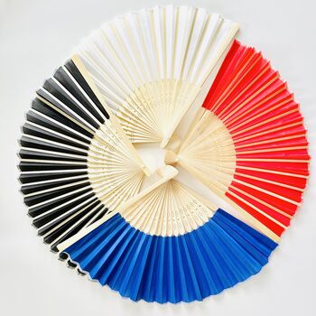 Personalised Red Folding Silk Fan For Women, 10 of 12