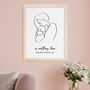 Personalised Line Art New Mum And Baby's Love Print, thumbnail 1 of 12