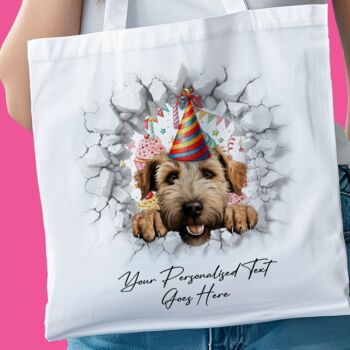 Personalised Soft Coated Wheated Terrier Birthday Break Through, 8 of 8