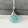 Chalcedony And Pave Emerald Silver Necklace, thumbnail 1 of 4