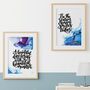 Set Of Two Watercolour Inspirational Quote Prints, thumbnail 2 of 9