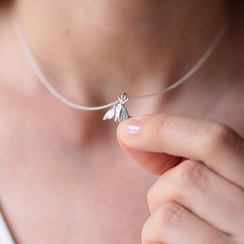 Delicate Moth Silver Necklace, 7 of 8