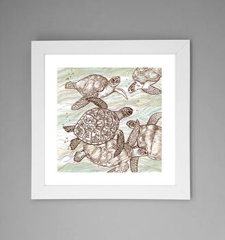 'Swimming Turtles' Print, 2 of 3