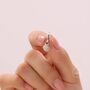 Sterling Silver Mismatched Shell Huggie Hoops, thumbnail 3 of 9