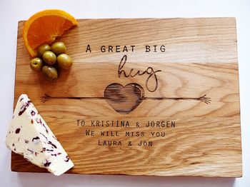 A Great Big Hug Personalised Cutting Serving Board, 5 of 6