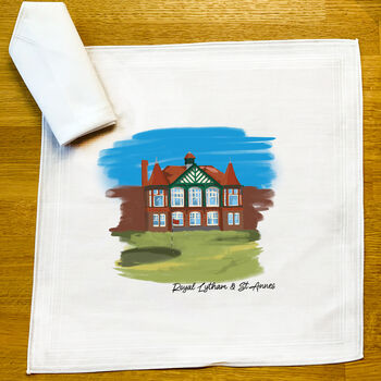 Set Of Four Handkerchiefs With British Golf Courses, 3 of 8