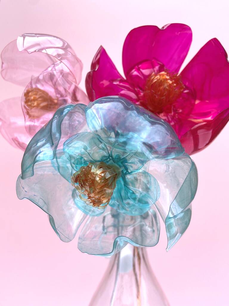 Mini Happy Bouquet Recycled Plastic Bottle Flowers By Aimee Maxelon Art