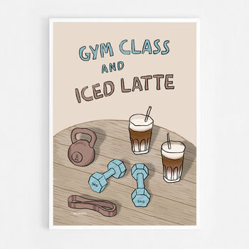 Gym Class And Iced Latte Print, 8 of 9