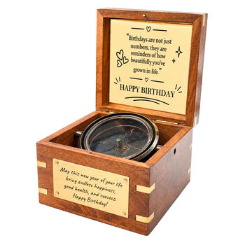Personalised Royal Gimbal Compass With Brass Plaque, 4 of 9
