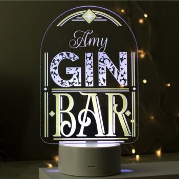 Personalised Gin Bar LED Sign, 2 of 6