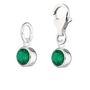 May Birthstone Charm, Emerald Gemstone, thumbnail 1 of 4