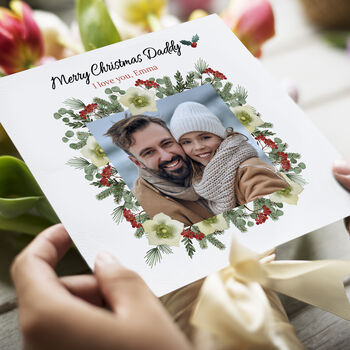 Personalised Dad Christmas Photo Card, 4 of 7