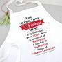 Personalised Your Family Christmas Menu Apron, thumbnail 2 of 3