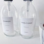Clear Glass Bottle With Personalised Minimalist Label, thumbnail 5 of 6