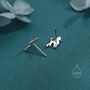 Sterling Silver Tiny Poodle Dog Stud Earrings, thumbnail 4 of 12